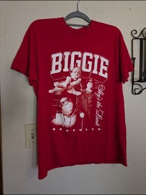 Biggie Graphic Red Short Sleeve Tee - Unbranded